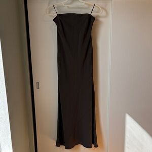 Babaton Strapless olive Green Midi Dress